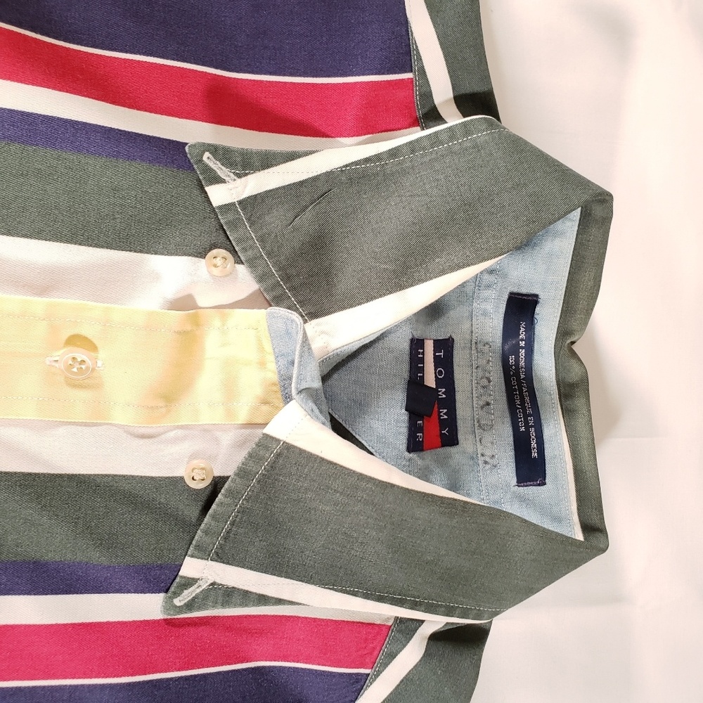 Tommy Hilfiger Men's M Button Down Shirt Multi - Picture 4 of 8